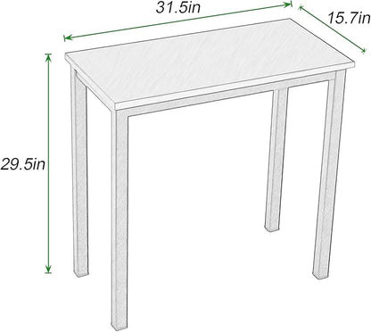 SogesGame Small Computer Desk, 31.5 inches Small Office Desk Computer Table Study Writing Desk Workstation for Home Office, Teak Black - LeafyLoom