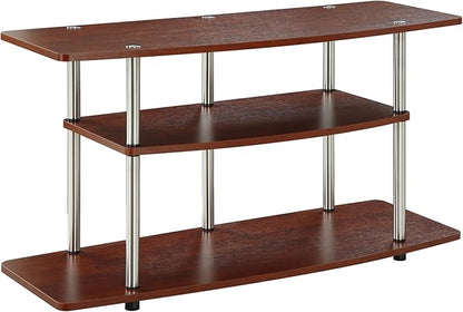 Convenience Concepts Designs2Go 3-Tier Wide TV Stand, 42", Cherry - LeafyLoom