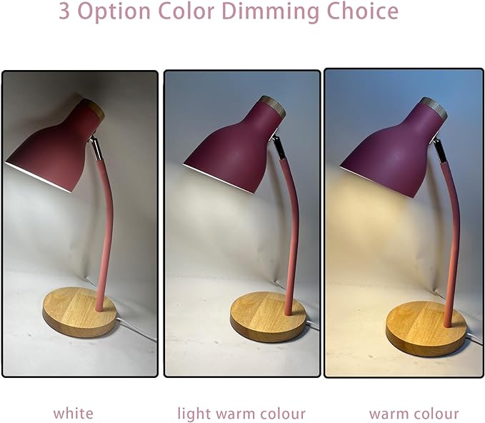 Himmel Desk Lamp, Adjustable Metal Table Lamp, Children's Table Lamp for Bedroom, Living Room, E27 Socket Reading Next to Lamp (White) - LeafyLoom