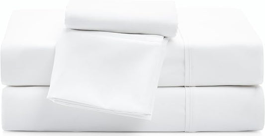 UGG 20932 Alahna Twin XL Bed Sheets and Pillowcases 3-Piece Set Sleep in Luxury Machine Washable Deep Pockets Wrinkle-Resistant Breathable Cozy Comfort Silky Cooling Sheets, Twin XL, White - LeafyLoom