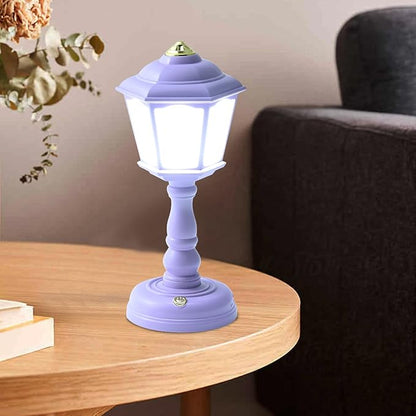 Mini Desk lamp Vintage, LED Desk Lamp Dimmable Table Lamp Reading Lamp with USB Charging Port, Sensitive Control, Eye-Caring Office Lamp,Very beautiful decorative desk lamp (Purple) - LeafyLoom