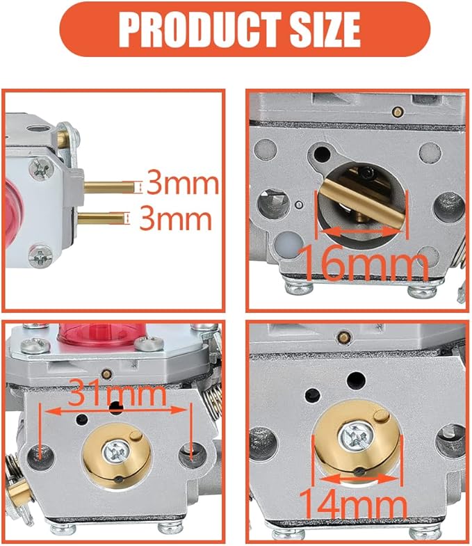 Hipa 545081857 Carburetor for Poulan BVM200FE Craftsman 25CC Leaf Blower Leaf Blower 358.794763, 358.794770, 358.794780, 358.794765, 358.794774, 358.794773 Blower Replace Zama C1U-W43 Carb - LeafyLoom