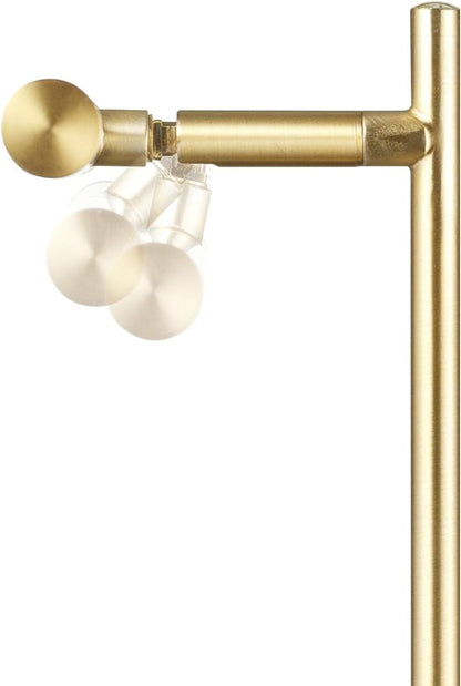 Globe Electric 52889 West 15" LED Integrated Desk Lamp, Matte Brass, 200 Lumens, Dimmer Rotary Switch - LeafyLoom