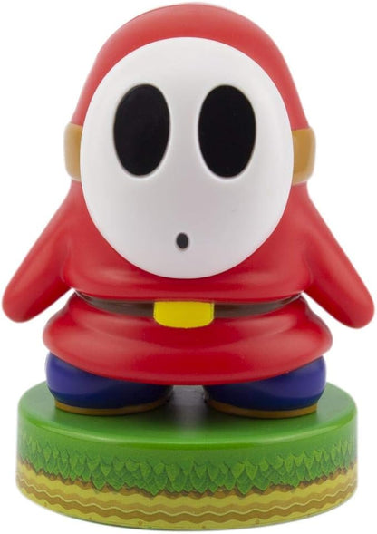 Paladone Super Mario Shy Guy 3D Icon BDP | Officially Licensed Nintendo Collectable | Unique Gift Idea | Bright Night Light or Desk Lamp | Battery Powered by 2 x AAA, White - LeafyLoom