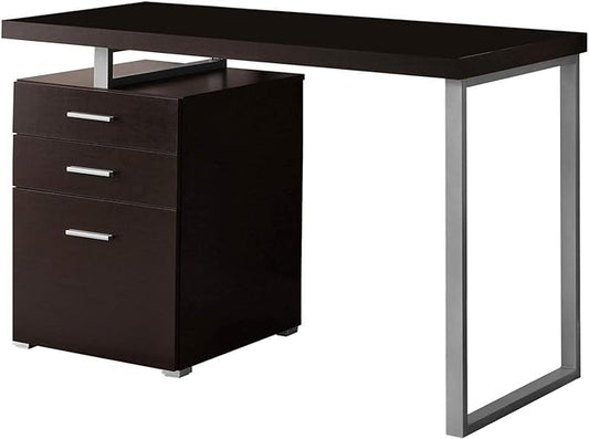 Monarch Specialties Hollow-Core Left or Right Facing Desk, 48-Inch Length, Cappuccino - LeafyLoom