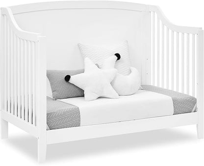 Delta Children Campbell 6-in-1 Convertible Crib - Greenguard Gold Certified, Bianca White - LeafyLoom