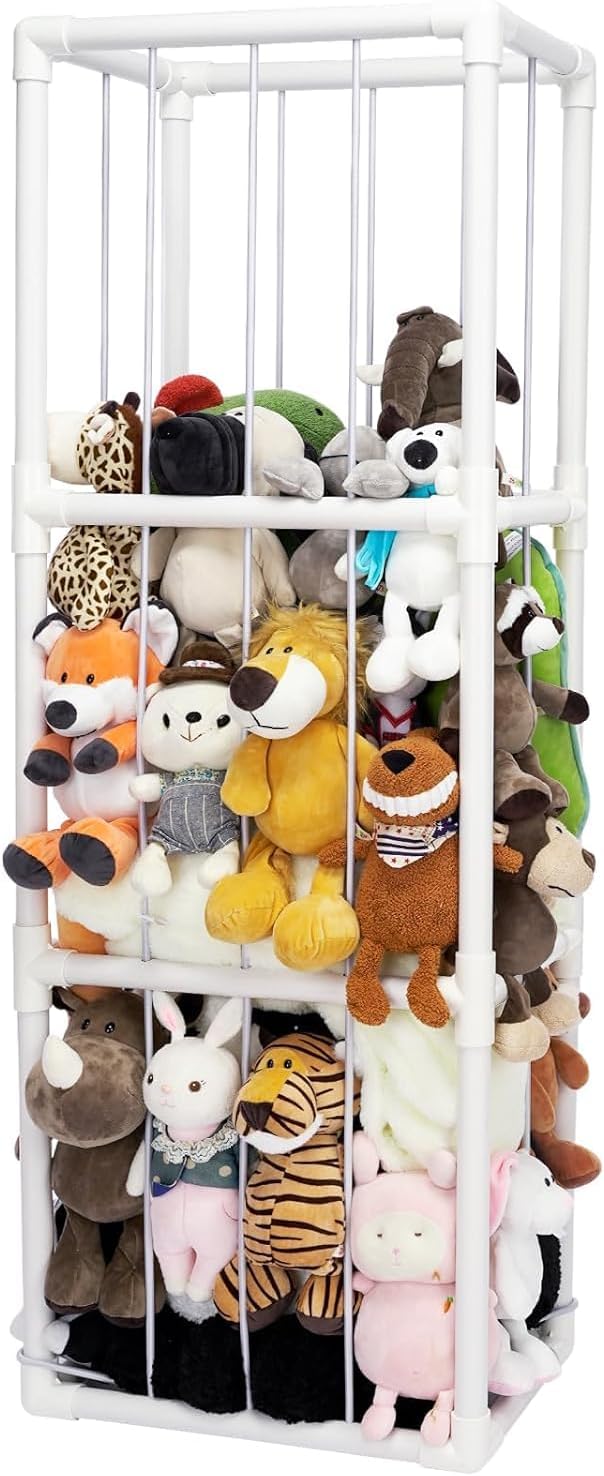 Original Stuffed Animal Zoo, Large Stuffed Animals Storage, Toy Storage Organizer for Plush Toy Holder, Perfect Stuffed Animals Ideas for Toddler Boys Girls, Nursery Play Room - LeafyLoom