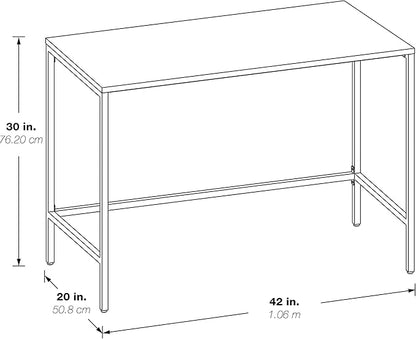 OSP Home Furnishings Contempo 42-Inch Desk, White - LeafyLoom