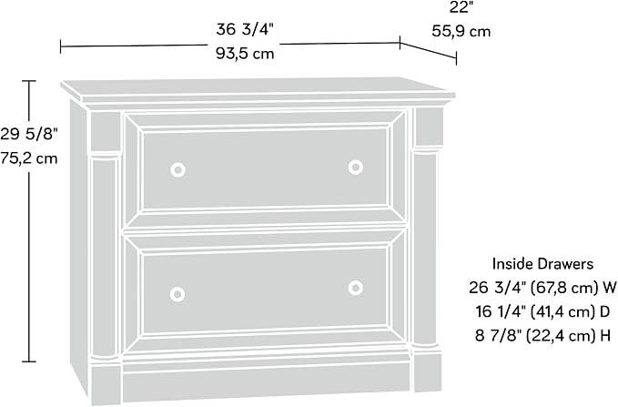 Sauder Palladia Lateral File , Wind Oak finish - LeafyLoom