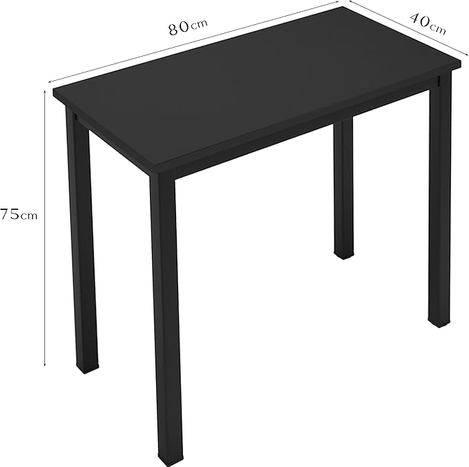 SDHYL 31.4 inch Study Computer Desk, Small Writing Desk, Modern Simple Style PC Table for Home Office, Black - LeafyLoom