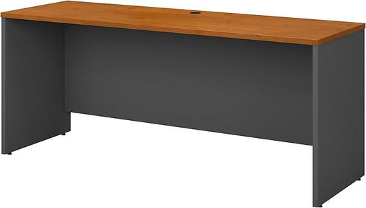 Bush Business Furniture Series C 72W x 24D Credenza Desk in Natural Cherry - LeafyLoom