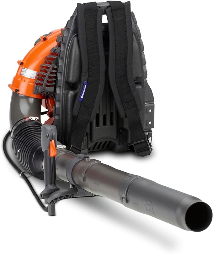 Husqvarna 360BT Gas Leaf Blower, 65.6-cc 3.81-HP 2-Cycle Backpack Leaf Blower with 890-CFM, 232-MPH, 30-N Powerful Clearing Performance and Load-Reducing Harness - LeafyLoom