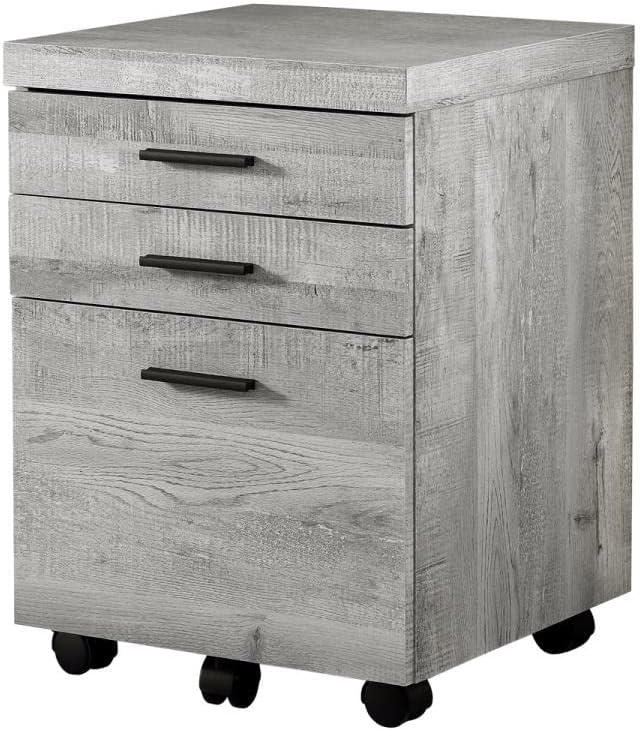 Monarch Specialties I 7401 File Cabinet, Rolling Mobile, Storage Drawers, Printer Stand, Office, Work, Laminate, Grey, Contemporary, Modern - LeafyLoom