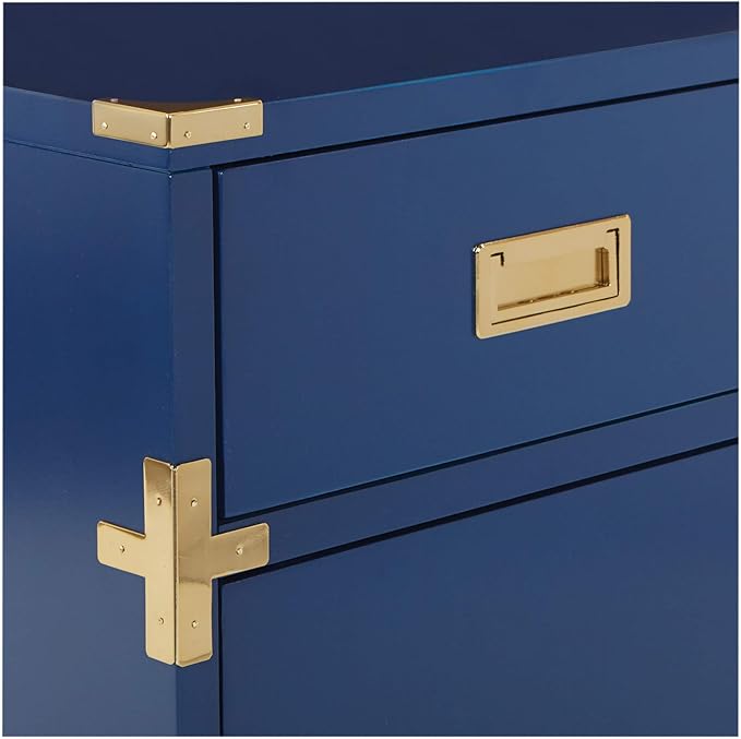 OSP Home Furnishings Wellington 2-Drawer File Cabinet, Lapis Blue - LeafyLoom