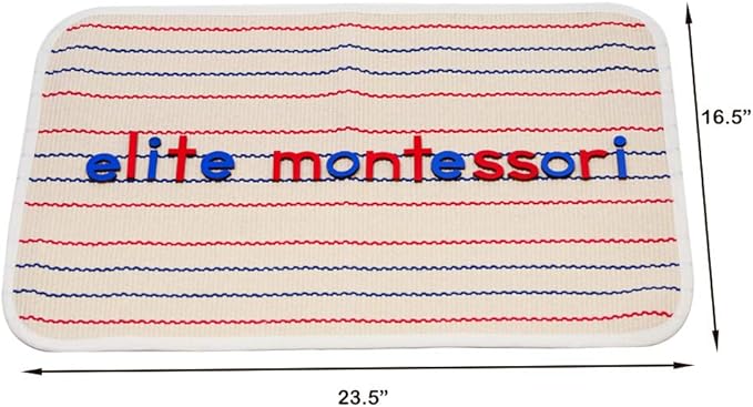 Elite Montessori Materials Accessories Edged Rug with lines Lower and Capital Case SMALL Movable Alphabets Three Rows Working Rug - LeafyLoom