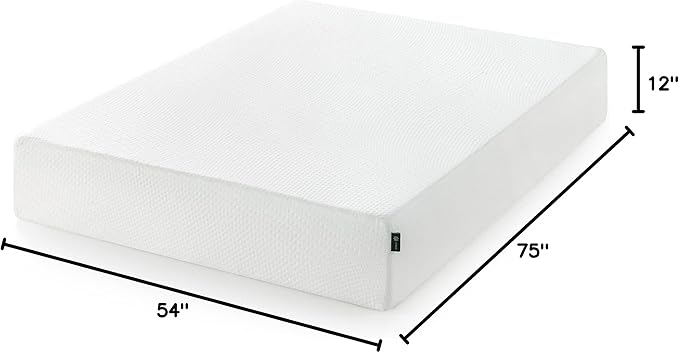 ZINUS 12 Inch Green Tea Essential Memory Foam Mattress, Full, Mattress in A Box, Affordable Mattress, CertiPUR-US Certified - LeafyLoom