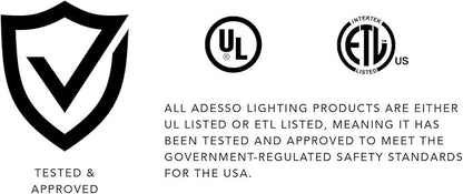 Adesso 5131-21 Emerson Desk Lamp Wireless Charging, 7W LED, 5W QI, USB Port, Indoor Lighting Lamps - LeafyLoom