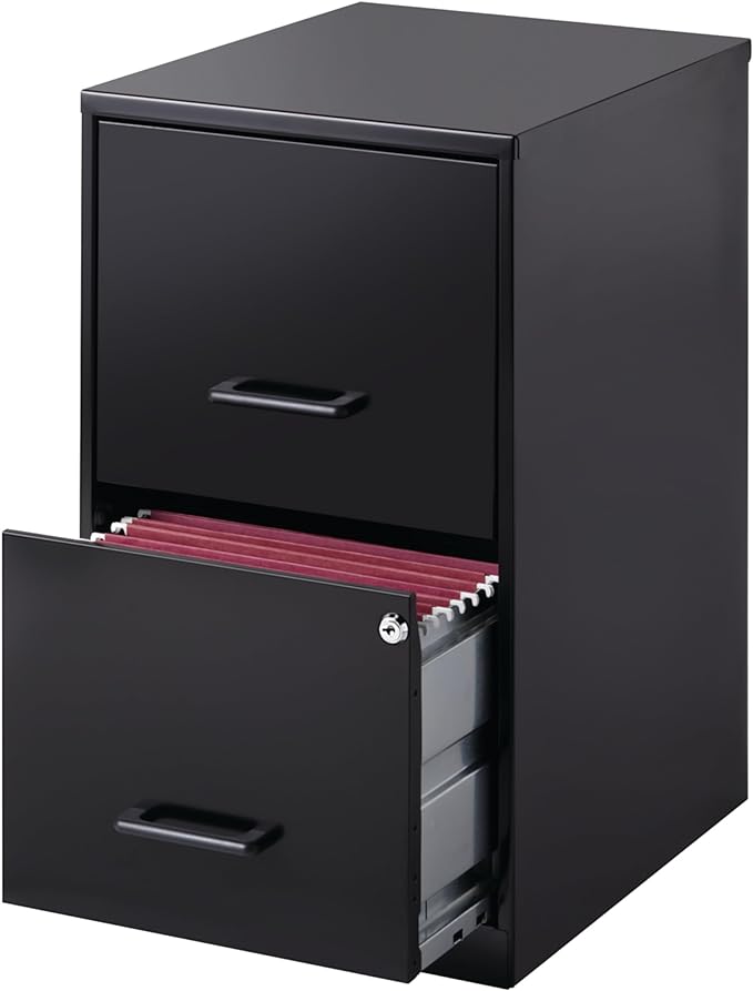 Lorell 14341 18 Deep 2-Drawer File Cabinet, Black - LeafyLoom