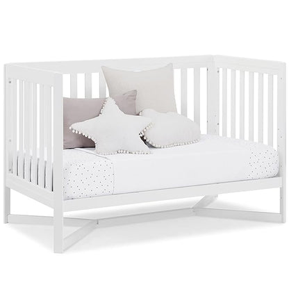 Delta Children Tribeca 4-in-1 Baby Convertible Crib, Bianca White - LeafyLoom