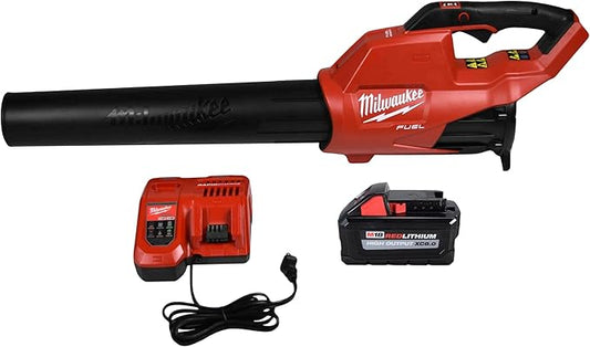 Milwaukee 2724-21HD M18 120 MPH 450 CFM 18V Brushless Cordless Handheld Blower Kit with 8.0 Ah Battery, Rapid Charger - LeafyLoom