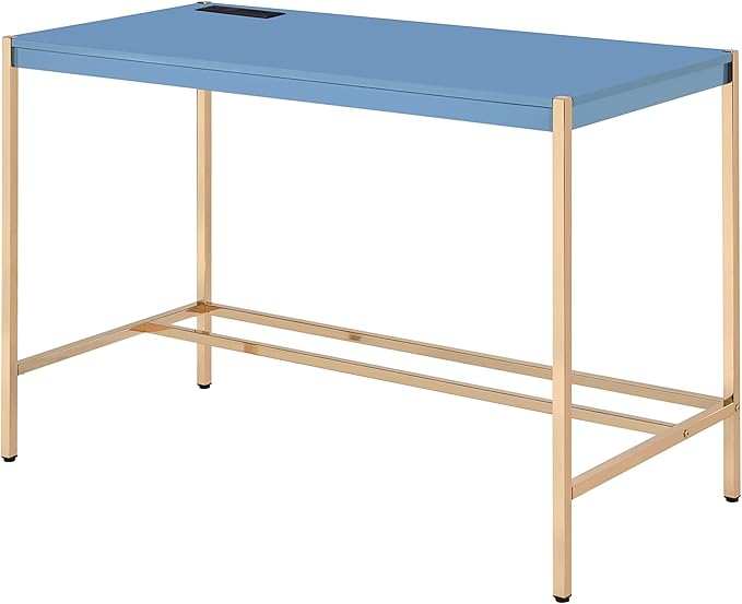 NicBex Laik-DW-00066-DX Desks, 42" W x 20" D x 30" H, Navy Blue - LeafyLoom