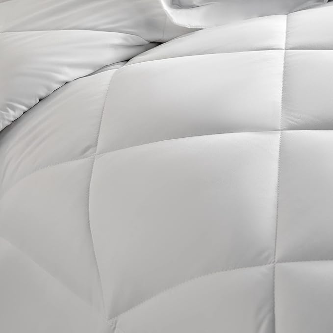 CozyLux Full Comforter Set with Sheets 7 Pieces Bed in a Bag White All Season Bedding Sets with Comforter, Pillow Shams, Flat Sheet, Fitted Sheet and Pillowcases - LeafyLoom