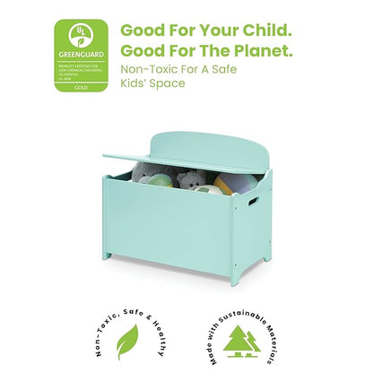 Delta Children MySize Deluxe Toy Box, Mint - LeafyLoom