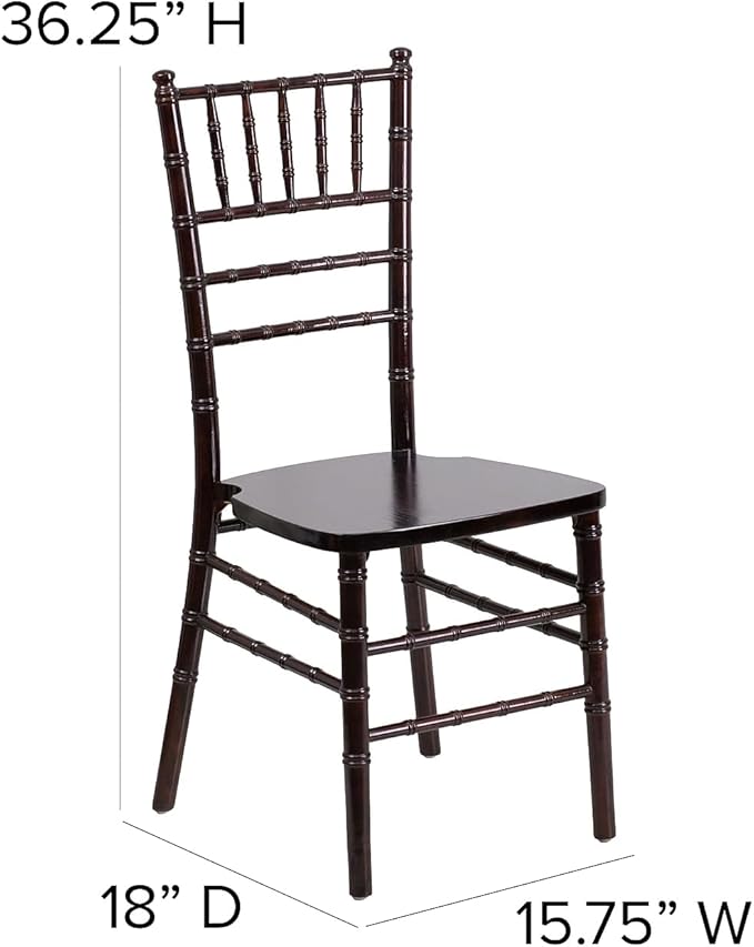 Flash Furniture HERCULES Series Walnut Wood Chiavari Chair - LeafyLoom