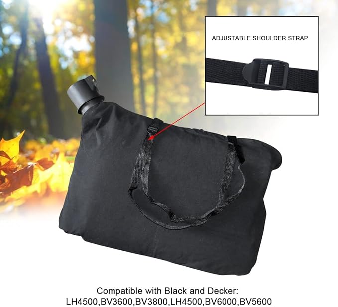 90560020-01 Leaf Blower Shoulder Bag, Compatible with Black & Decker 90560020 90539053 Blower Vac Model BV3600 BV3800 BV5600 BV6000 LH4500 - LeafyLoom