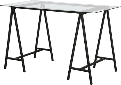 Tulsa Rectangular 48" Wide Desk in Blackened Bronze - LeafyLoom