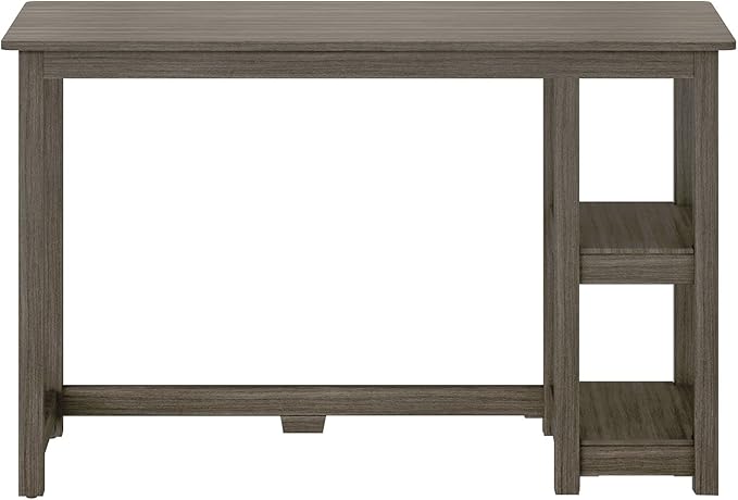 Max & Lily Solid Wood Desk With Shelves, 47 Inches, Clay - LeafyLoom