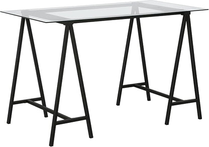 Tulsa Rectangular 48" Wide Desk in Blackened Bronze - LeafyLoom