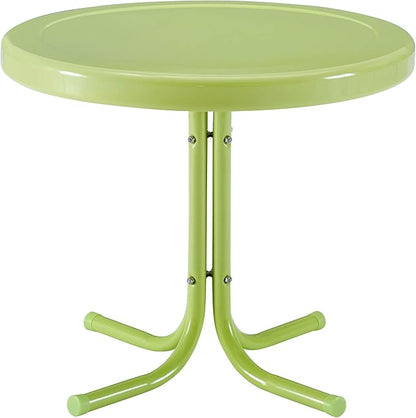 Crosley Furniture KO10004KL Griffith 3-Piece Retro Metal Outdoor Seating Set with 2 Chairs and Side Table, Key Lime - LeafyLoom