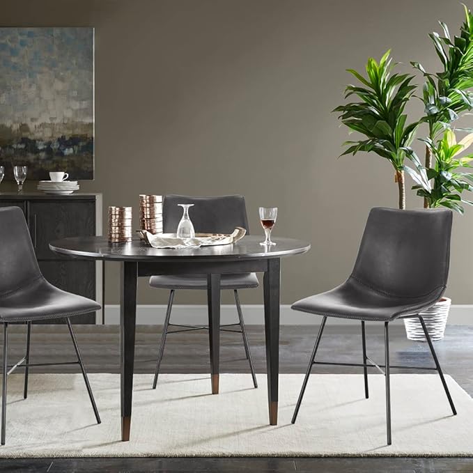 Poly and Bark Paxton Dining Chair, Set of 2 Grey - LeafyLoom