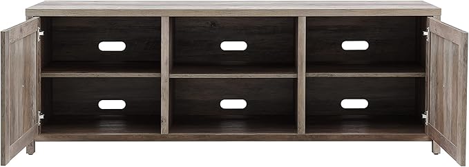 Henn&Hart Granger TV Stand, 68" Wide, Gray - LeafyLoom