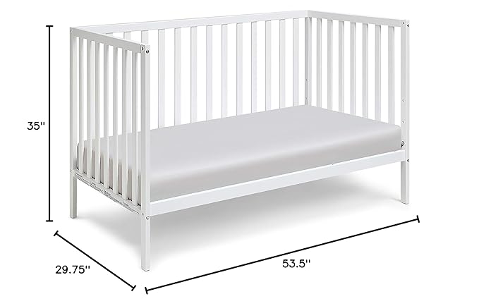 Suite Bebe Palmer 3 in 1 Convertible Crib - Quick Ship, White - LeafyLoom