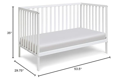 Suite Bebe Palmer 3 in 1 Convertible Crib - Quick Ship, White - LeafyLoom