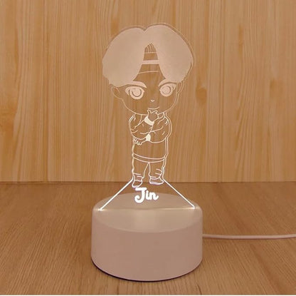 Jin Kpop Bangtan Boys LED Night Light Bedroom Desk Lamp - Perfect Holiday Gift, Birthday Gift, Christmas Gift (Novelty Item, Limited Stock) - LeafyLoom