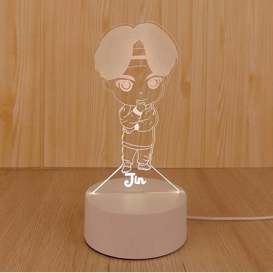 Jin Kpop Bangtan Boys LED Night Light Bedroom Desk Lamp - Perfect Holiday Gift, Birthday Gift, Christmas Gift (Novelty Item, Limited Stock) - LeafyLoom