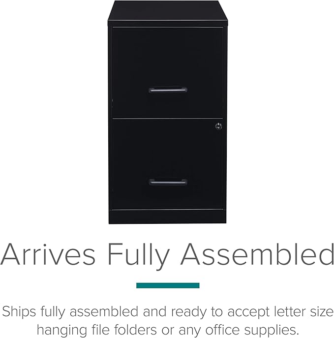 Lorell 14341 18 Deep 2-Drawer File Cabinet, Black - LeafyLoom