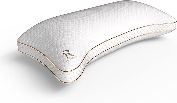 Royal Therapy Adjustable Queen Pillows, Shredded Memory Foam Pillows Queen Size Set, Cooling Pillow Bed Pillow Firm Pillow Rayon Derived from Bamboo Pillow Foam Pillow Side Sleepers Pillows Sleeping - LeafyLoom