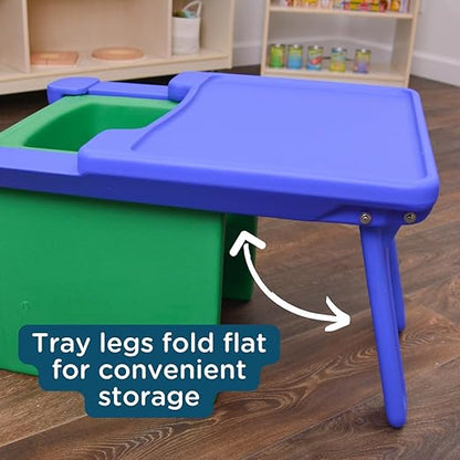 Children's Factory Edutray Kids Desk | Converts Cube Chair to Childrens Desk | Space-Saving Toddlers Desk Chair Converter | Homeschool & Classroom Study Desk for Kids | Safe, Durable, & Easy to Clean - LeafyLoom