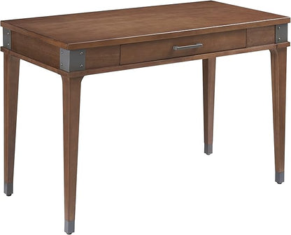 Leick Home 84401 Laptop Desk with Drawer in Aged Barrel 1 Drawer in Aged Barrel - LeafyLoom