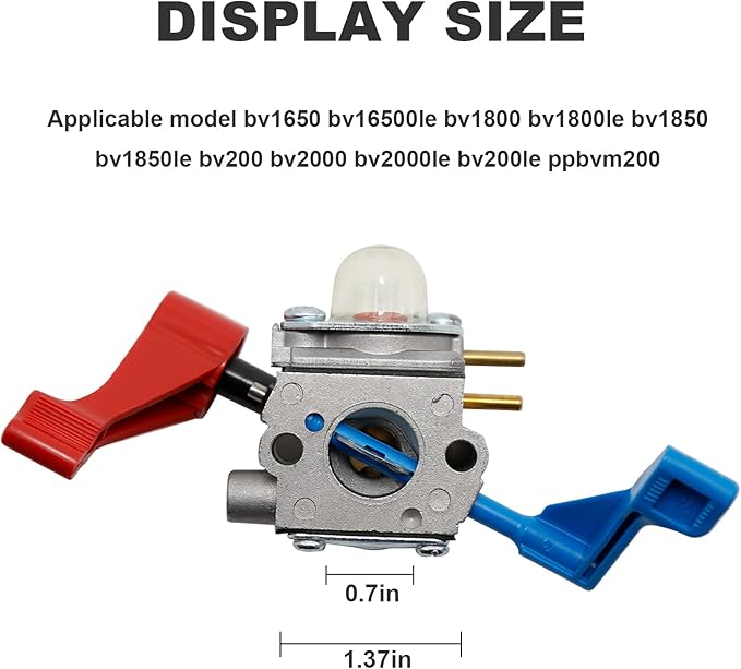 C1U-W12A Carburetor with Air Filter Repower Kit Replacement for Poulan FL1500 FL1500LE Leaf Blower C1U-W12B 530071629 - LeafyLoom