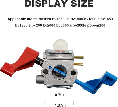 C1U-W12A Carburetor with Air Filter Repower Kit Replacement for Poulan FL1500 FL1500LE Leaf Blower C1U-W12B 530071629 - LeafyLoom