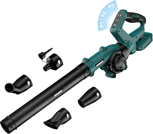 Leaf Blower, Cordless Leaf Blower for Makita 18V Battery, 3 Speed Modes Up to 200MPH, 270° Rotatable Electric Leaf Blower with 4 Blowing Nozzles for Lawn Care and Yard(Battery Not Included) - LeafyLoom