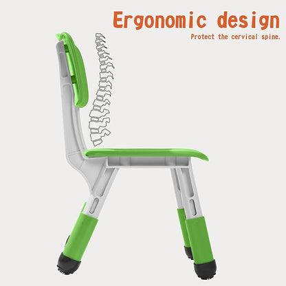 Kids' Desk Chairs Adjustable Height is Suitable for Children's Chairs Used in Families, Schools and Day-Care Between 2-10 Years Old The Max Bearing Capacity is 220LB(6PCS-Grey) - LeafyLoom