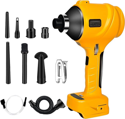 Cordless Dust Blower for Dewalt 20V Battery, Brushless Handheld Leaf Blower Compressed Air Duster 447 MPH for Garages Workshop Sawmill Room Home Cleaning(Battery Not Included) - LeafyLoom