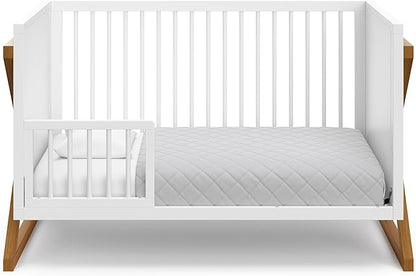 Storkcraft Equinox 3-in-1 Convertible Crib (Vintage Driftwood) Easily Converts to Toddler Bed & Daybed, 3-Position Adjustable Mattress Support Base, Modern Two-Tone Design for Contemporary Nursery - LeafyLoom