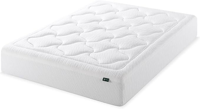 ZINUS 12 Inch Cloud Memory Foam Mattress, Queen, Fiberglass Free, Pressure Relieving, Mattress in A Box, CertiPUR-US Certified, White - LeafyLoom